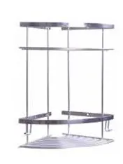 MAXIFLOW KÖŞE RAFI (SÜNGERLİK ) LAMALI - 304 KROM - İKİ KATLI 19x19cm ( 34620 )