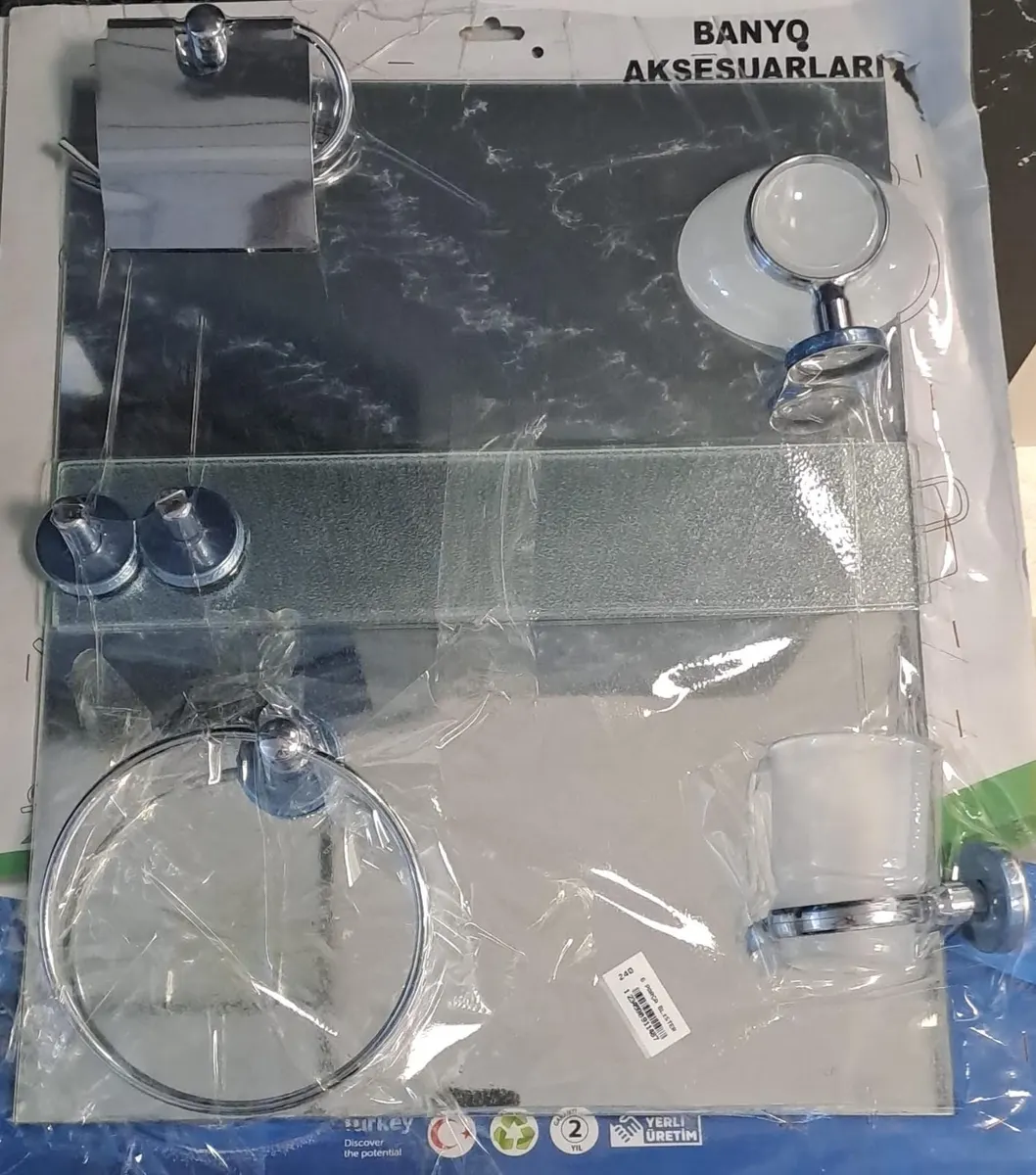 Ekonomik 6 Parça Vakumlu Ambalaj AYNA SETİ ( Tabak VE Bardak Plastik )