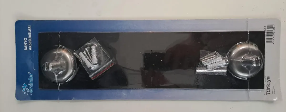 ERSİNLER CAM ETEJER - ETAJER ( 40x8cm ) - VAKUMLU AMBALAJ - SİYAH CAM