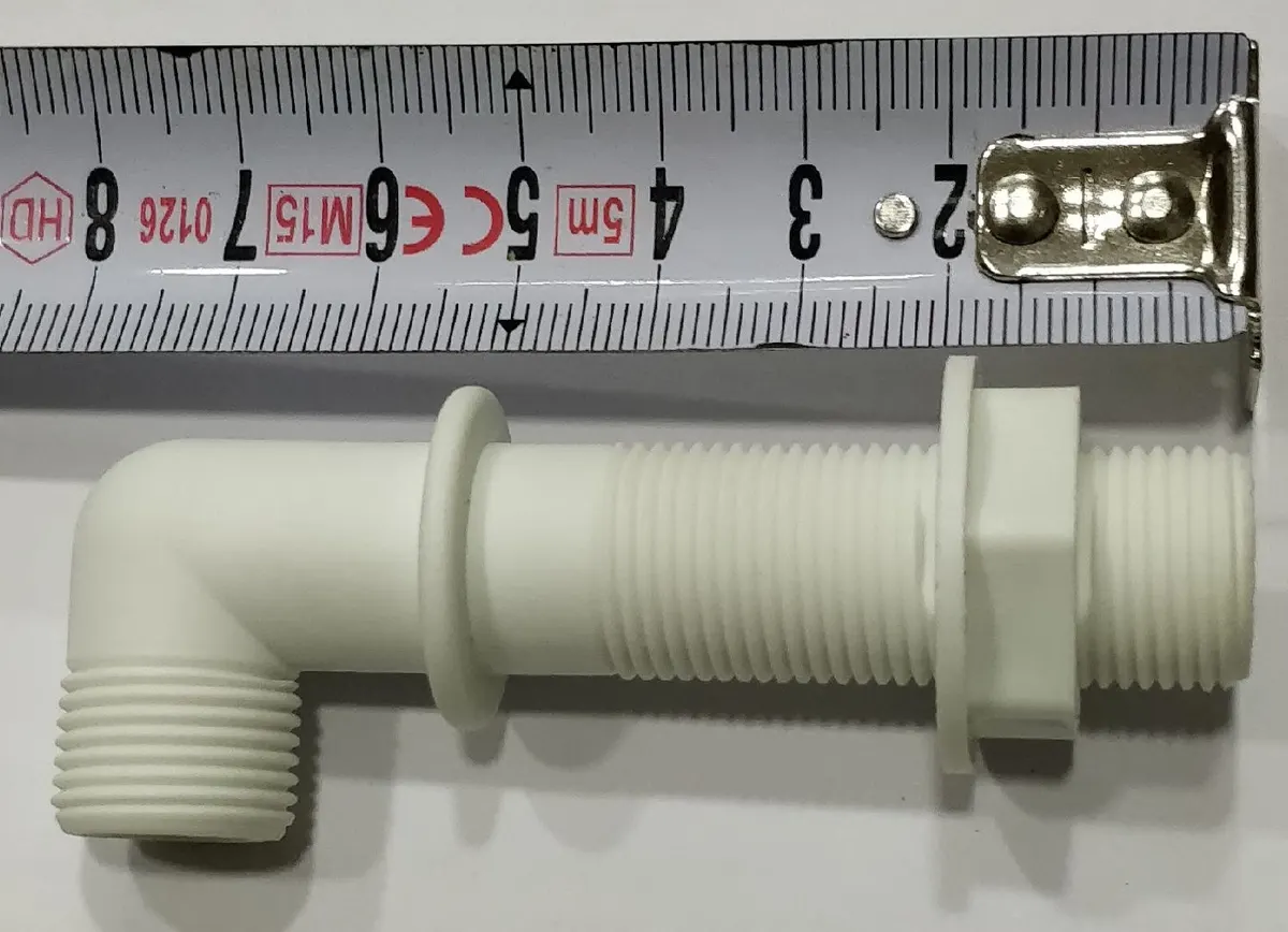 Duvara Sıfır Taharet & Taharat Çubuğu Plastik 3/8 Dirsek 2