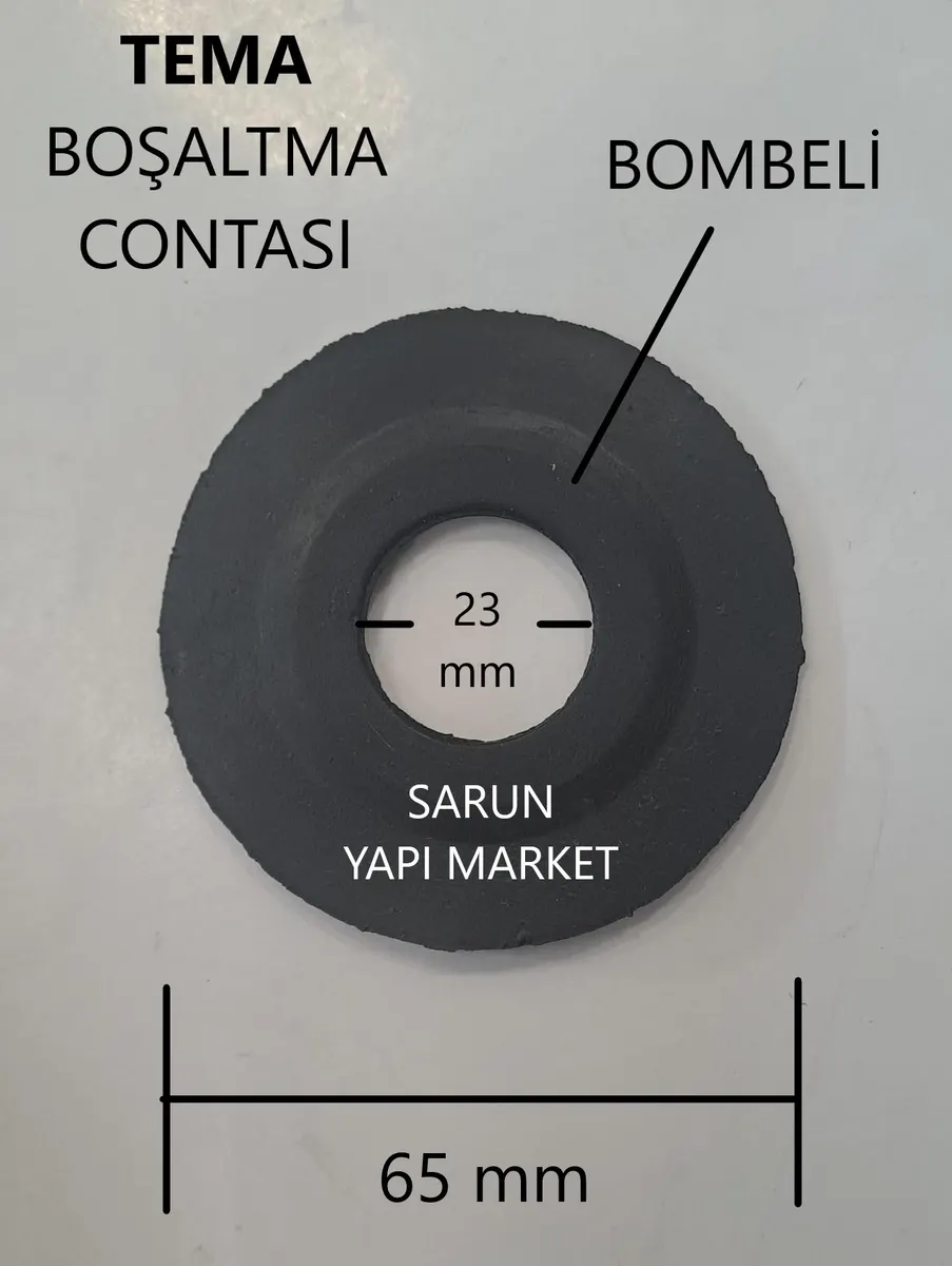TEMA - KONİK GÖMME REZERVUAR İÇ TAKIM CONTASI (DIŞ ÇAP 65mm / İÇ ÇAP 23mm ) ÇİFT TARAF BOMBELİ