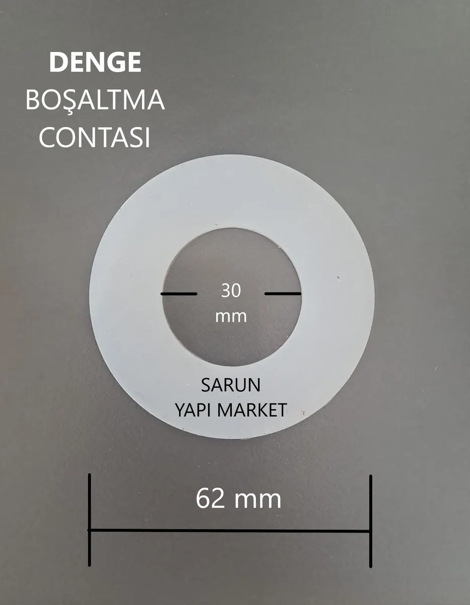 DENGE - GÖMME REZERVUAR İÇ TAKIM CONTASI (DIŞ ÇAP 62mm / İÇ ÇAP 30mm) 2