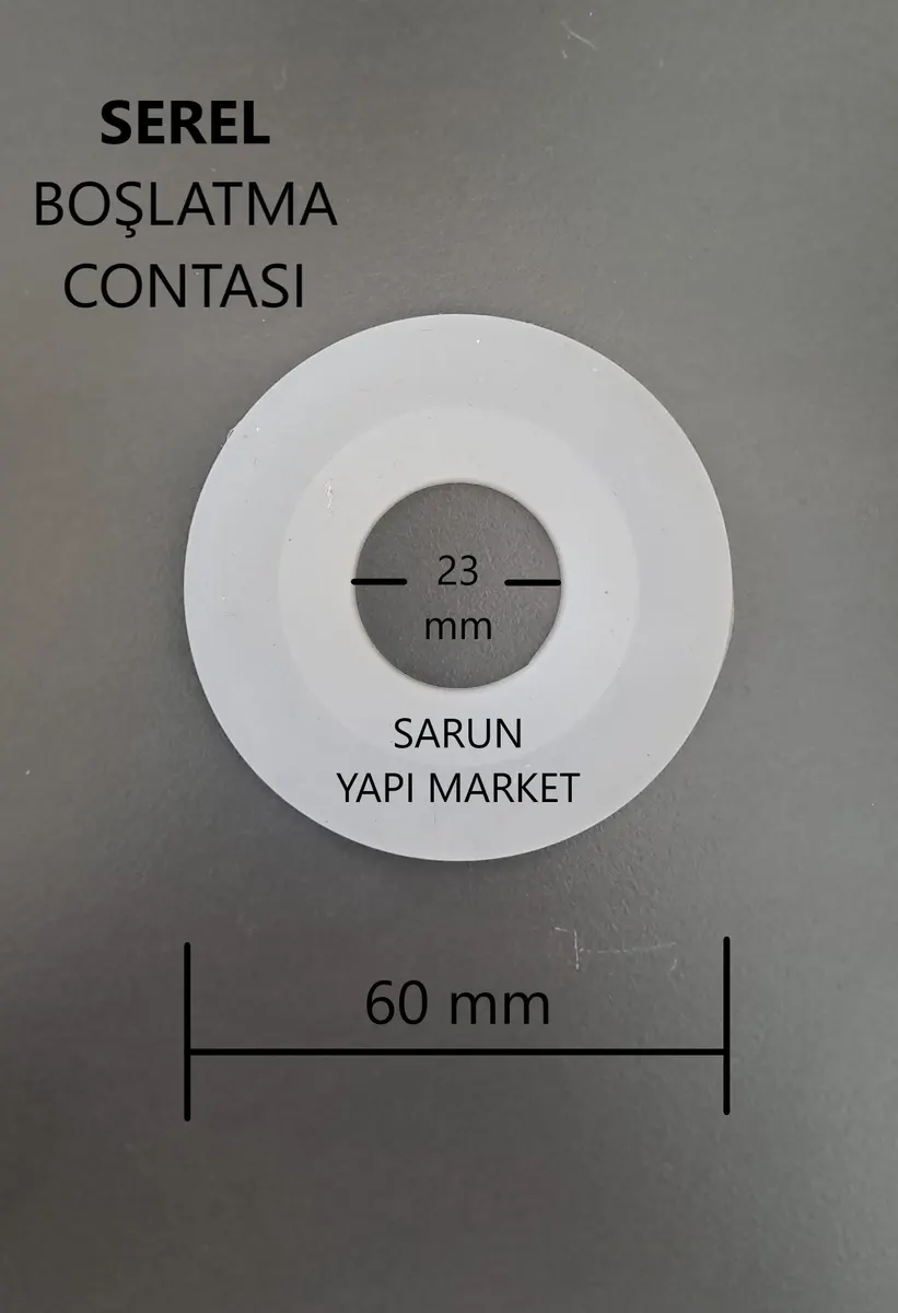 SEREL - KONİK GÖMME REZERVUAR İÇ TAKIM CONTASI (DIŞ ÇAP 60mm / İÇ ÇAP 23mm ) ÇİFT TARAF BOMBELİ 2