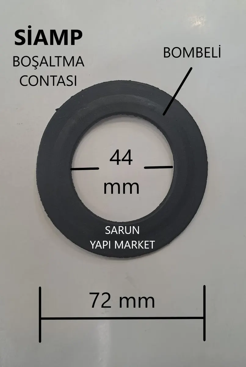 SİAMP - GÖMME REZERVUAR ÇİFT KADEME İÇ TAKIM CONTASI ( DIŞ ÇAP 72mm / İÇ ÇAP 44mm ) BOMBELİ