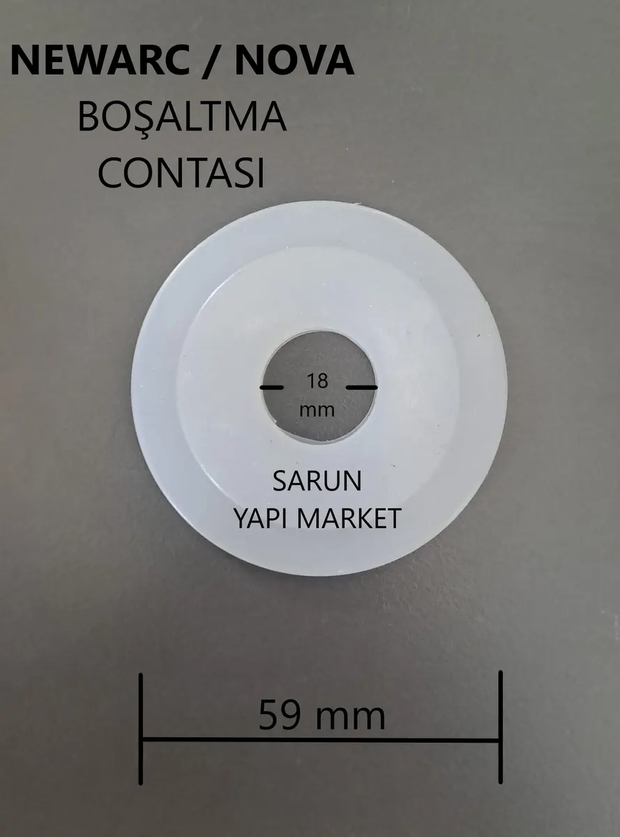 NEWARC / NOVA - GÖMME REZERVUAR İÇ TAKIM CONTASI (DIŞ ÇAP 59mm / İÇ ÇAP 18mm ) TEK TARAF BOMBELİ