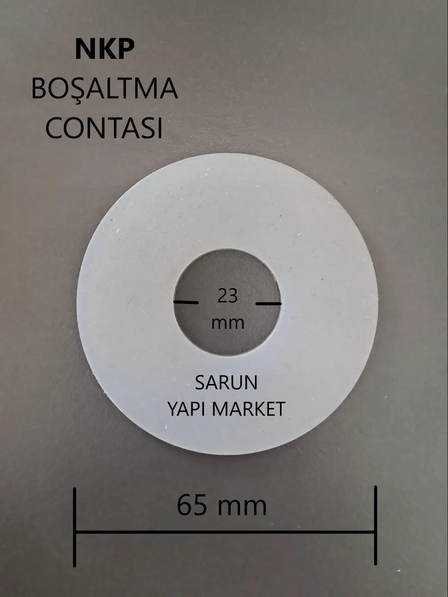 NKP - GÖMME REZERVUAR İÇ TAKIM CONTASI (DIŞ ÇAP 65mm / İÇ ÇAP 23mm ) ŞEFFAF 2