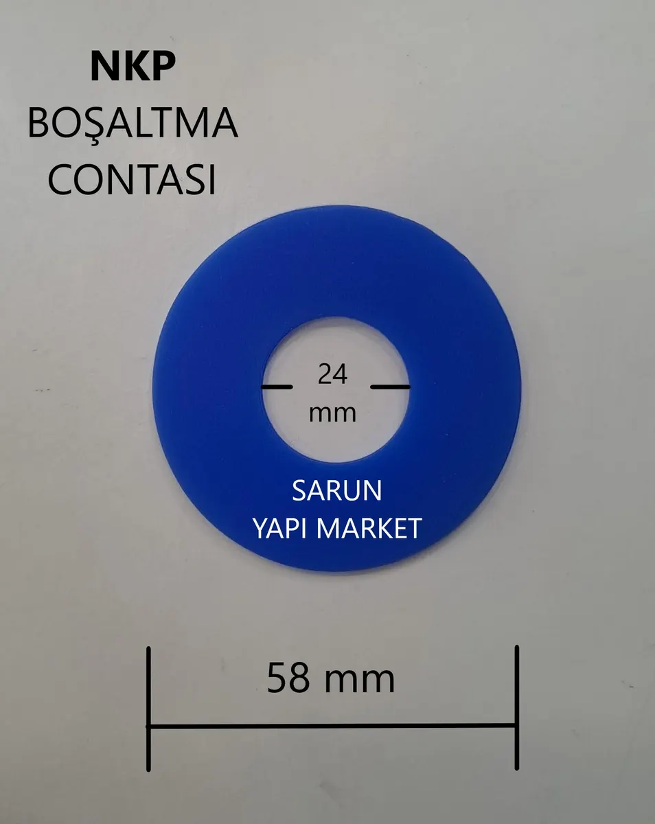 NKP - GÖMME REZERVUAR İÇ TAKIM CONTASI (DIŞ ÇAP 58mm / İÇ ÇAP 24mm ) MAVİ 2
