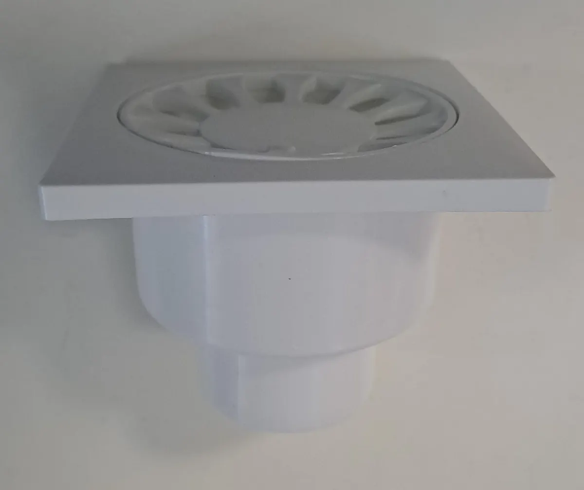 BEYAZ YER SÜZGECİ 10 x 10 cm - Ø 50 ALTTAN ÇIKIŞ YER SİFONU 3