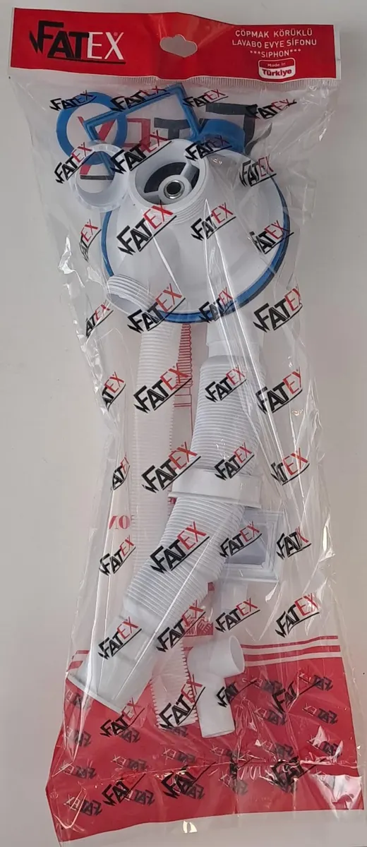Fatex LÜX ÇÖP MAK Tekli Taşmalı Körüklü Sifon 110 / Ø 32 LİK Çıkışlı - Metal Bilyalı ( F-104-17 ) 3
