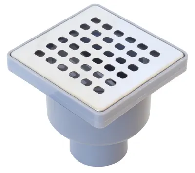 FATEX 10 x 10 cm Ø 50 PLASTİK ÇERÇEVE ALTTAN ÇIKIŞ YER SÜZGECİ ( 304 PASLANMAZ SÜZGEÇLİ )