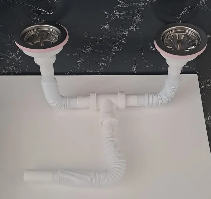 KÖRÜKLÜ SİFON LÜX ÇİFTLİ ÇÖP MAK ( METAL BİLYALI ) - SÜZGÜ Ø 110 mm - Ø 32 LİK ÇIKIŞLI 2