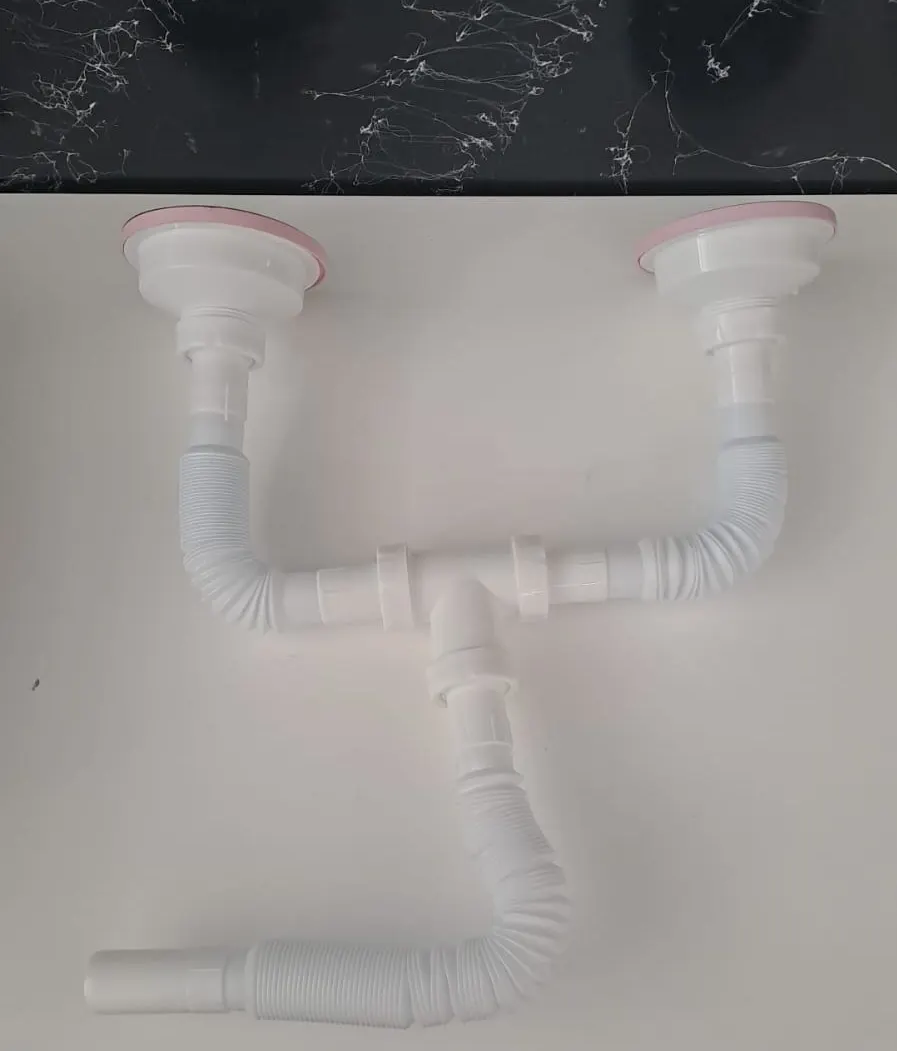 KÖRÜKLÜ SİFON LÜX ÇİFTLİ ÇÖP MAK ( METAL BİLYALI ) - SÜZGÜ Ø 110 mm - Ø 32 LİK ÇIKIŞLI