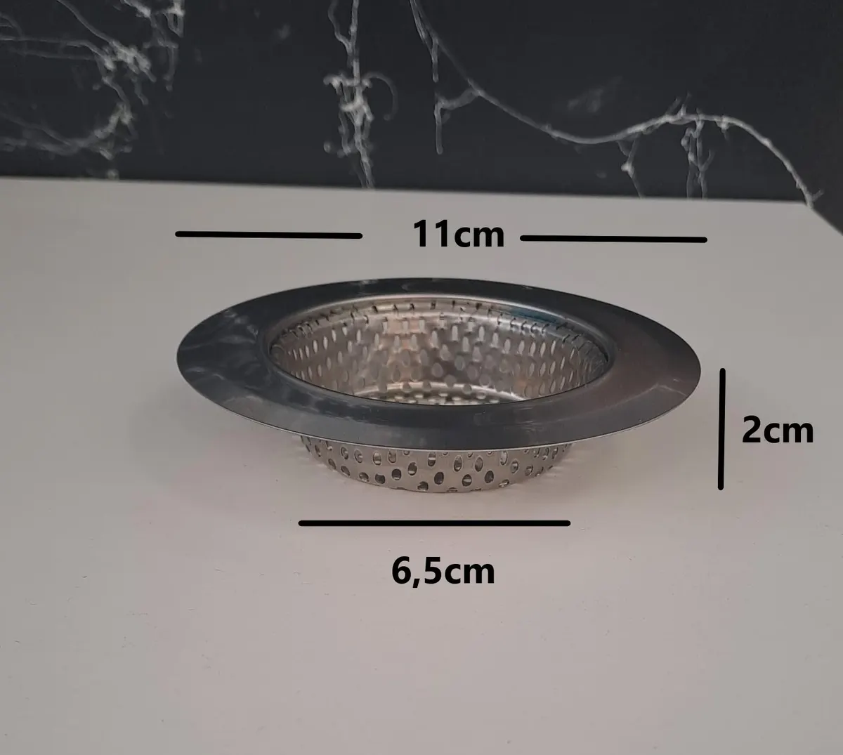 ÇÖP MAK PASLANMAZ SEYYAR LAVABO SÜZGECİ 11cm 4