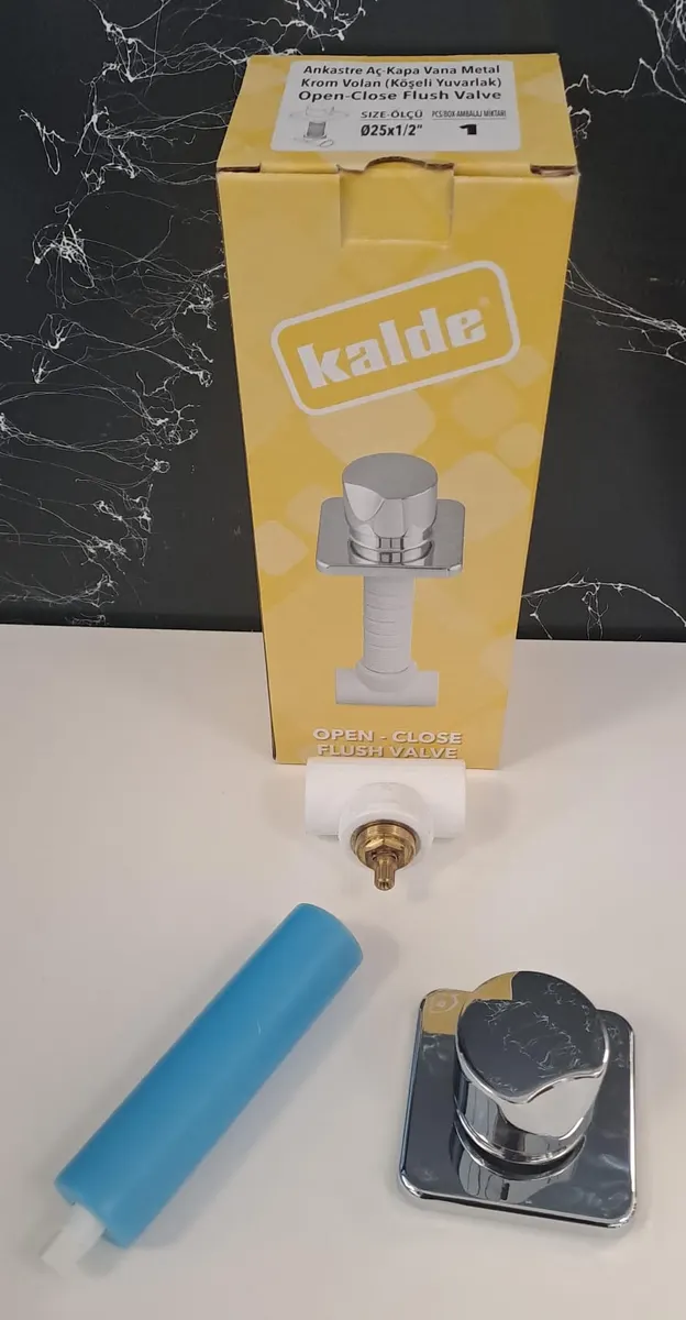 ANKASTRE AÇ KAPA VANA - KÖŞELİ YUVARLAK METAL KROM VOLAN Ø25x1/2 3
