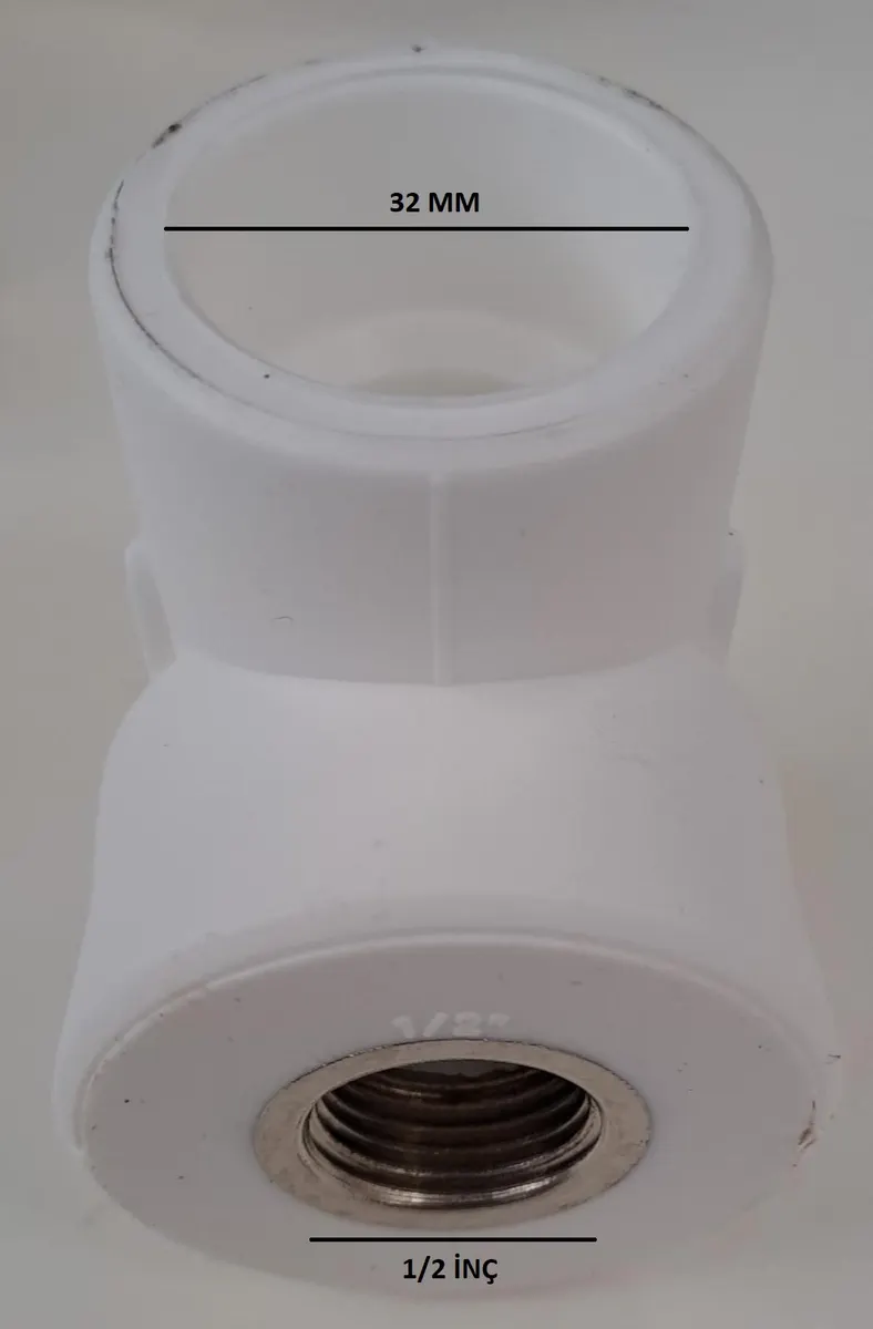 PPRC DİŞİ DİRSEK Ø32x1/2