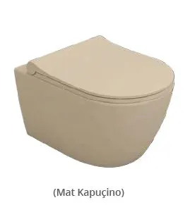 Rondo Rimout Kanalsız ASMA Klozet (giz.mon.) Turavit - MAT Kapuçino
