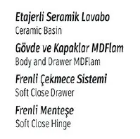 Hilton Banyo Dolabı - GOLA 60 Royal MEŞE 4