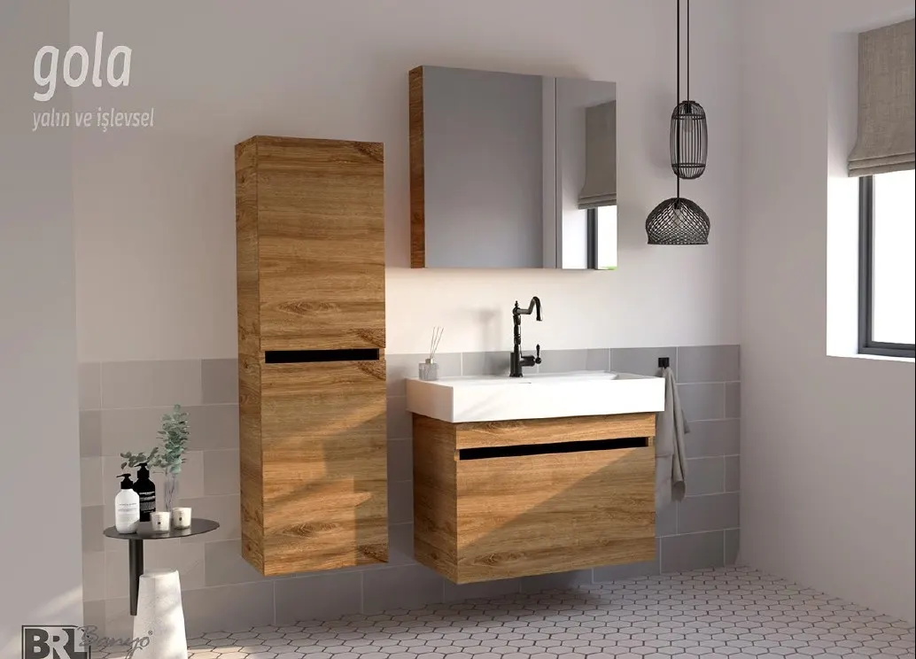 Hilton Banyo Dolabı - GOLA 60 Royal MEŞE 5