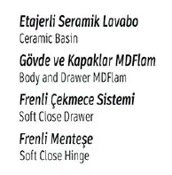 Hilton Banyo Dolabı - GOLA 80 Royal MEŞE 4