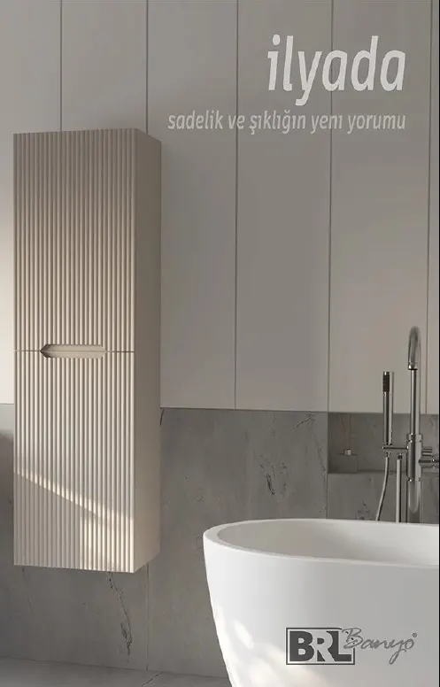 Hilton Banyo Dolabı - İlyada BOY Dolabı MAT LAKE Beyaz