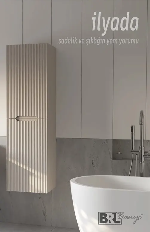 Hilton Banyo Dolabı - İlyada BOY Dolabı MAT LAKE Kumbeji