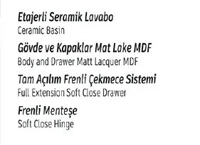 Hilton Banyo Dolabı - İlyada 90 MAT LAKE Beyaz 4