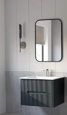 Hilton Banyo Dolabı - İlyada 90 MAT LAKE Antrasit