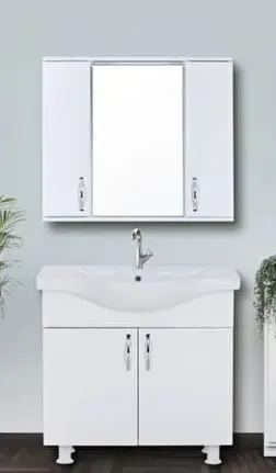 Hilton Banyo Dolabı - Klasik 80 Beyaz