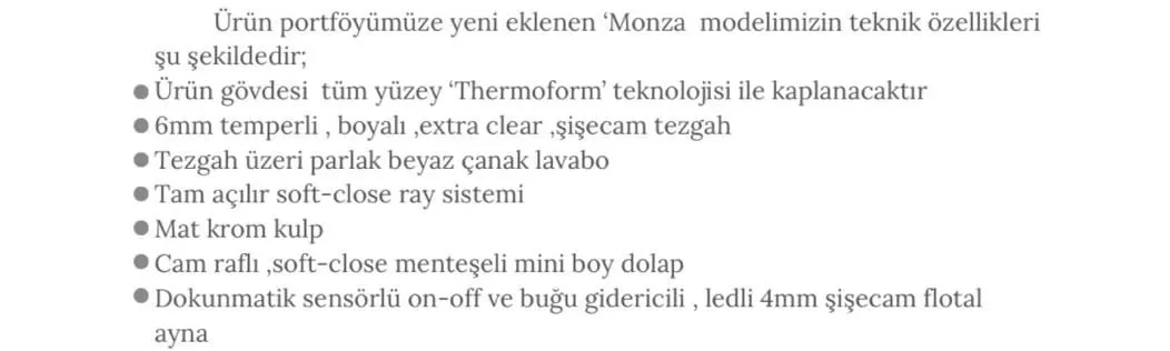 HİLTON BANYO DOLABI - MONZA 80 cm - KUMTAŞI 3