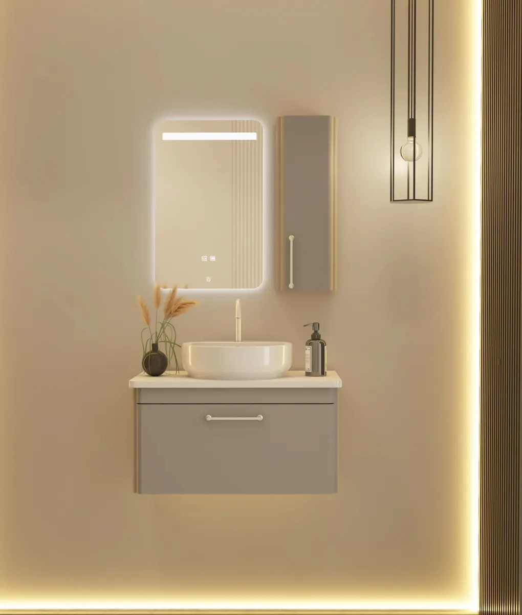 HİLTON BANYO DOLABI - MONZA 80 cm - GRİ