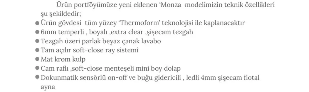 HİLTON BANYO DOLABI - MONZA 80 cm - GRİ 4