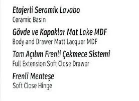 Hilton Banyo Dolabı - Odessa 100 MAT LAKE Antrasit 4