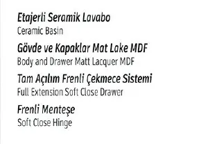 Hilton Banyo Dolabı - Odessa 100 MAT LAKE Kumbeji 4