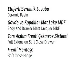 Hilton Banyo Dolabı - Odessa 80 MAT LAKE Antrasit 4