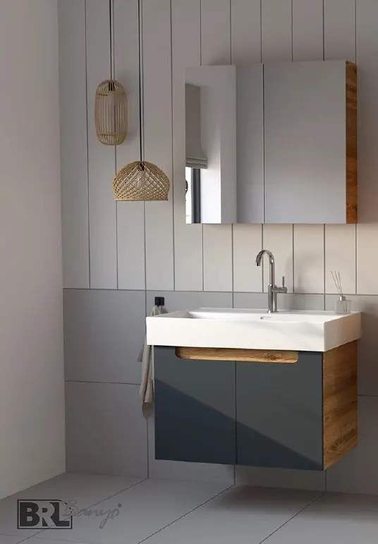 Hilton Banyo Dolabı - Sharp 60 Royal MEŞE / Antrasit