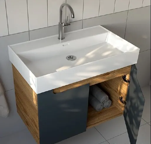 Hilton Banyo Dolabı - Sharp 60 Royal MEŞE / Antrasit 5