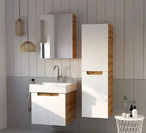 Hilton Banyo Dolabı - Sharp 80 Royal MEŞE / Beyaz 4