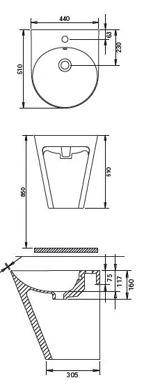 İgloo Lavabo Monoblok Turavit - MAT Kapuçino 2