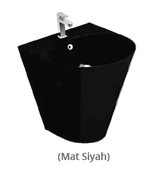 İgloo Lavabo Monoblok Turavit - MAT Siyah