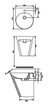 İgloo Lavabo Monoblok Turavit - MAT Siyah 2