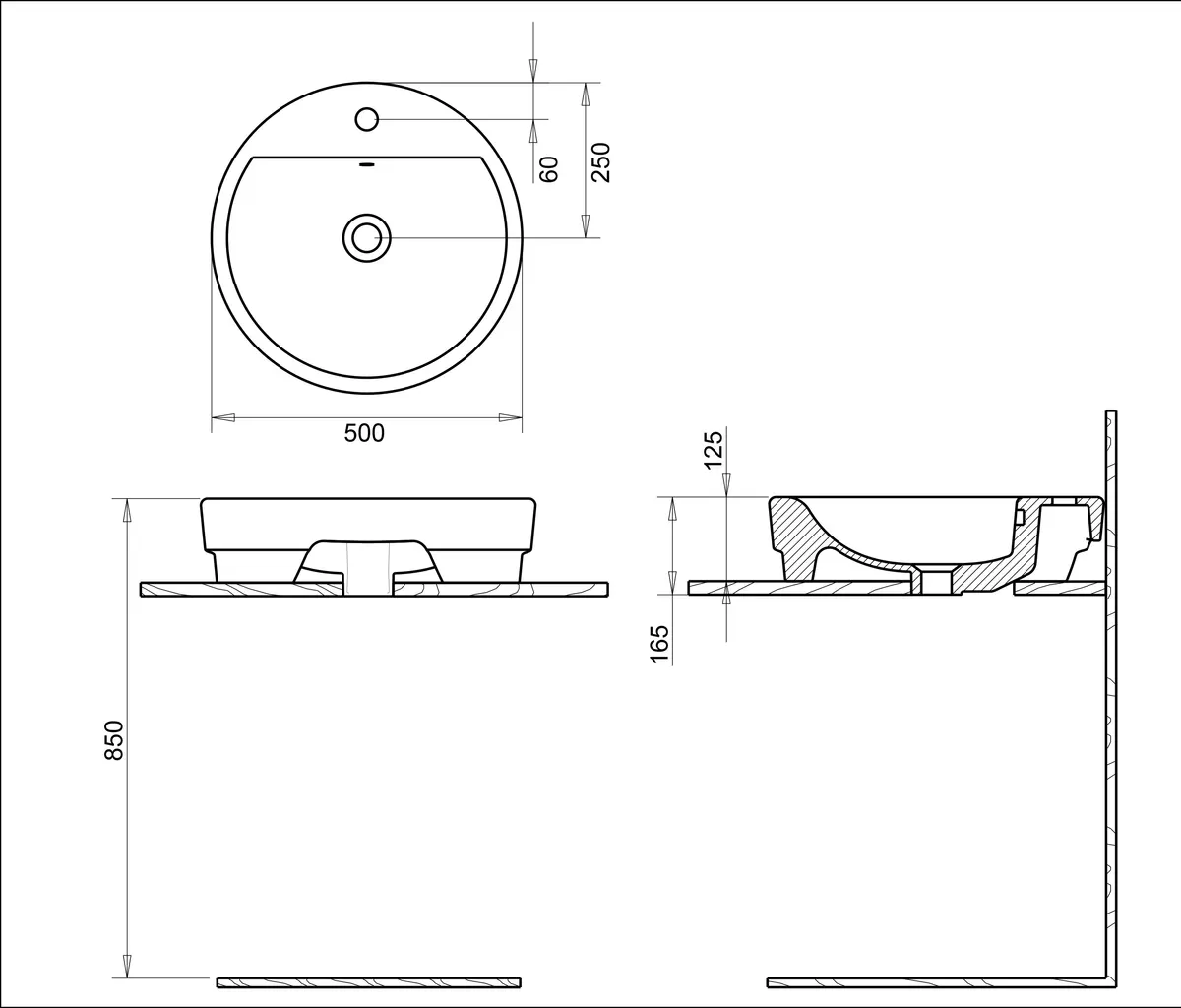 NOVA LAVABO 50cm TURASER 2