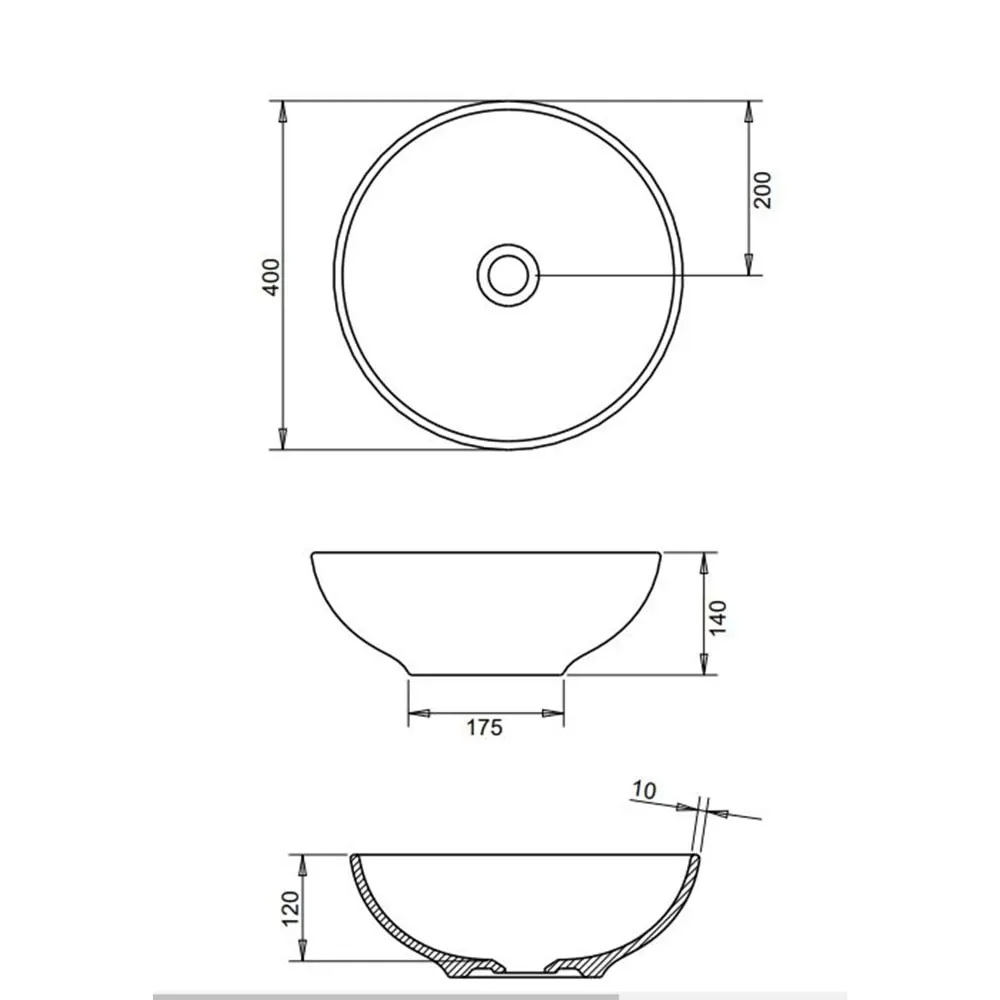 TOLEDO ÇANAK LAVABO 40cm TURAVİT - KIRMIZI 3