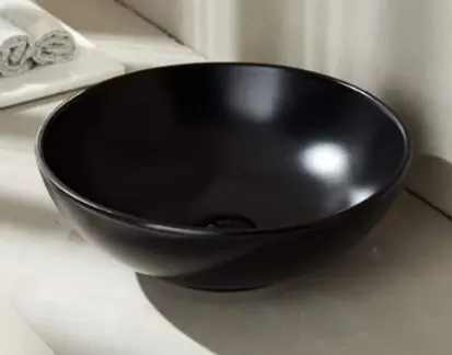TOLEDO ÇANAK LAVABO 40cm TURAVİT - MAT SİYAH