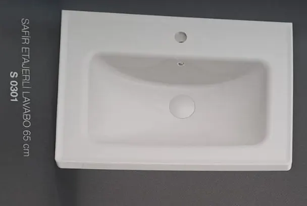 SAFİR ETEJERLİ LAVABO 65cm TURAVİT 2