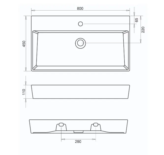 VEGA LAVABO 80cm TURAVİT 3