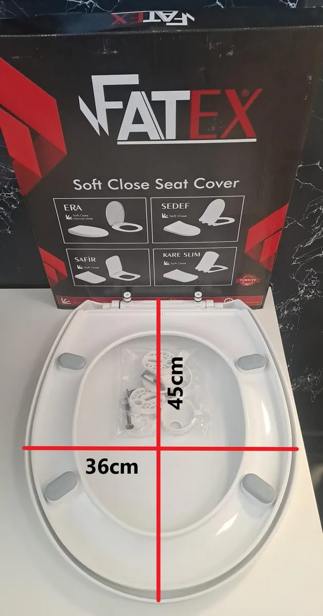 FATEX ERA SOFT ( 36 x 45 cm ) YAVAŞ KAPANAN PLASTİK KLOZET KAPAĞI 3