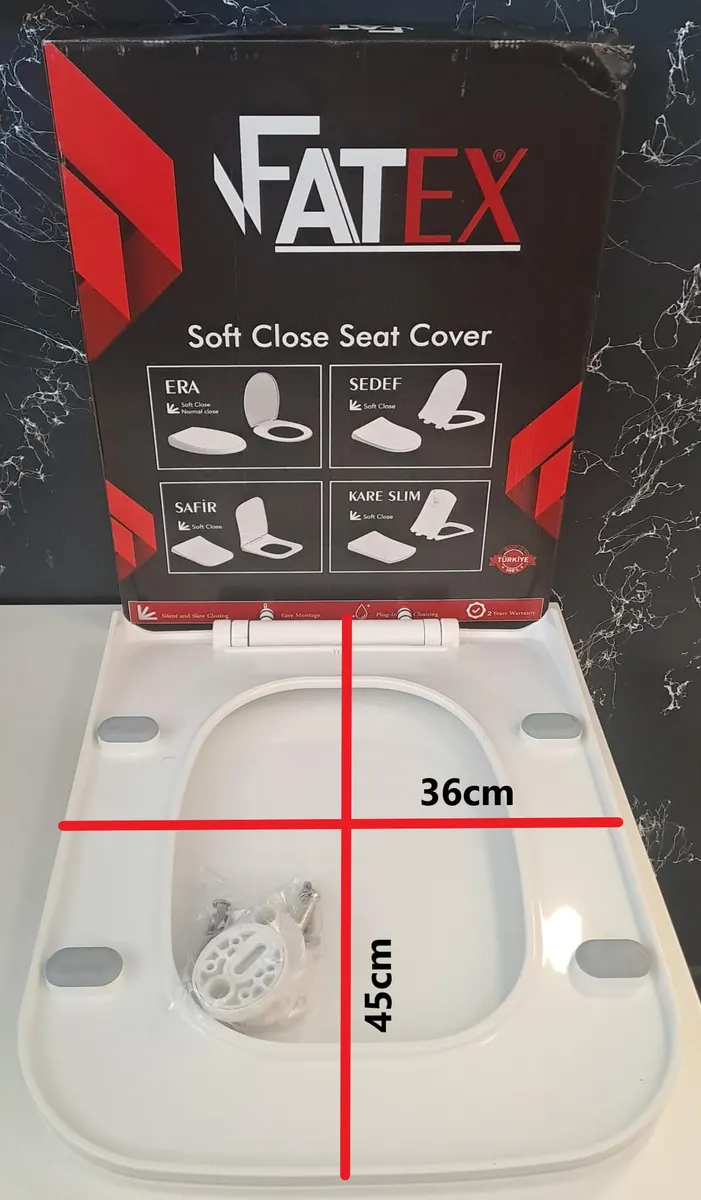 FATEX SAFİR SOFT ( 36 x 45 cm ) YAVAŞ KAPANAN PLASTİK KLOZET KAPAĞI 5
