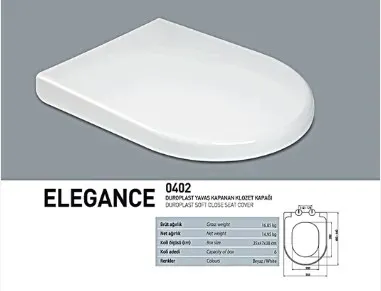 NKP Elegance Klozet Kapağı - Yavaş Kapanan Duroplast 2