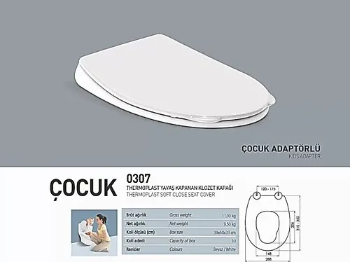 NKP Çocuk Klozet Kapağı - Yavaş Kapanan NKP 0307 2