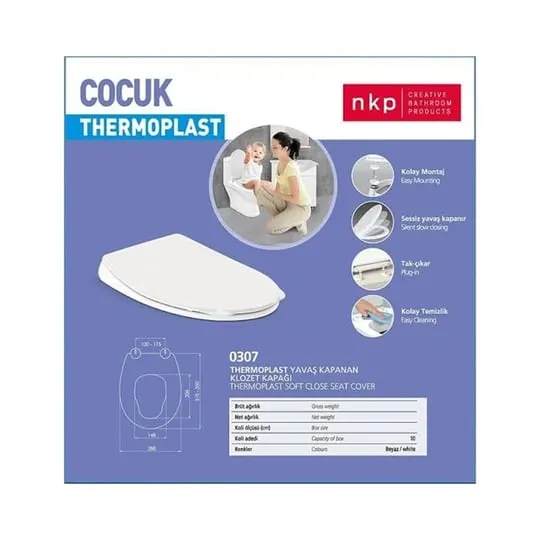 NKP Çocuk Klozet Kapağı - Yavaş Kapanan NKP 0307 3